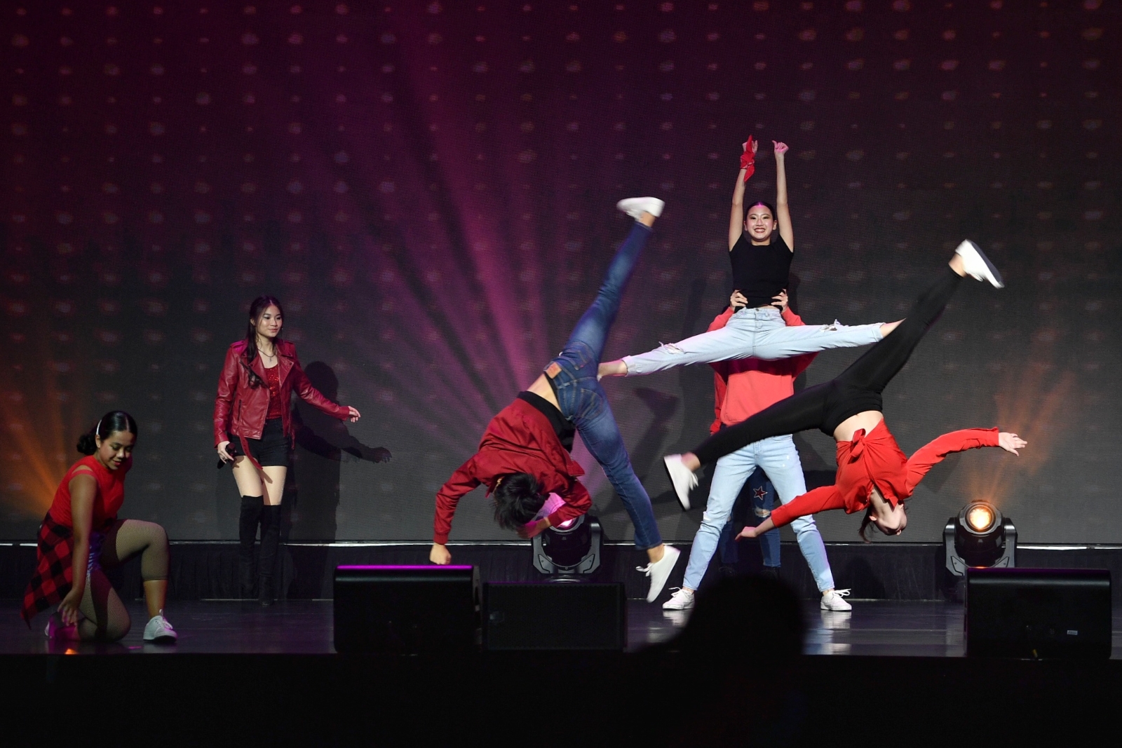 Born to be Brave performed by Adele Wee, 16 (SOTA), Heema Izzati Zainudin, 15 (SOTA), Melissa Hecker, 16 (SOTA) and Jitterbugs Swingapore. (SPH-ID : 43528293)